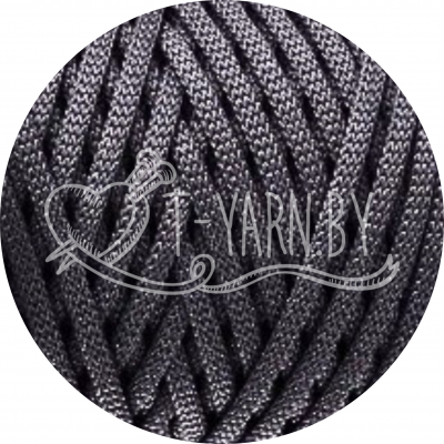 Хлопковый шнур без сердечника, цвет Графит, 5мм, 100м, KOTELIFE